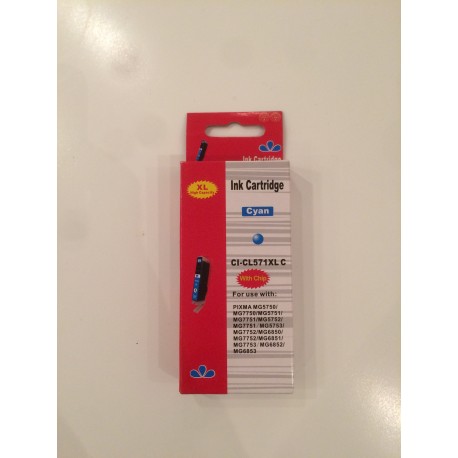 Sæt (5 stk) PGI 570XL BK og CLI 571XL BK,C,M og Y, Kompatible blækpatroner