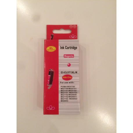 Sæt (5 stk) PGI 570XL BK og CLI 571XL BK,C,M og Y, Kompatible blækpatroner