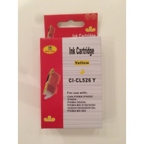 Sæt (6 stk) PGI 525 BK & CLI 526 BK, C, M, Y, GY, Kompatible Blækpatroner m/ chip