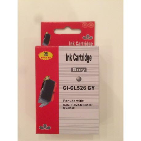 Sæt (6 stk) PGI 525 BK & CLI 526 BK, C, M, Y, GY, Kompatible Blækpatroner m/ chip