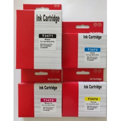 Sæt 4 stk. 34XL (BK,C,M,Y), Kompatible patroner