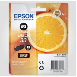 Epson 33 Ph. BK (Claria), Original Blækpatron
