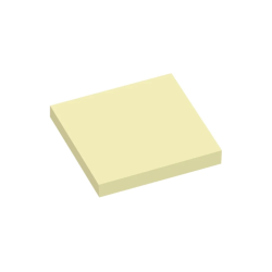 Notes 76x76mm, gul selvklæbende