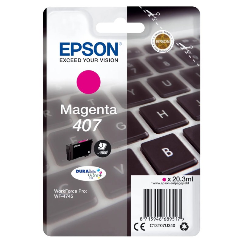 Epson 407 Blækpatron Sæt – 4 stk. (BK, C, M, Y) | Original Epson