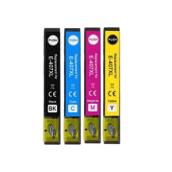 Epson 407XL Blækpatron Sæt – 4 stk. (BK, C, M, Y) Kompatibel – 123 ml