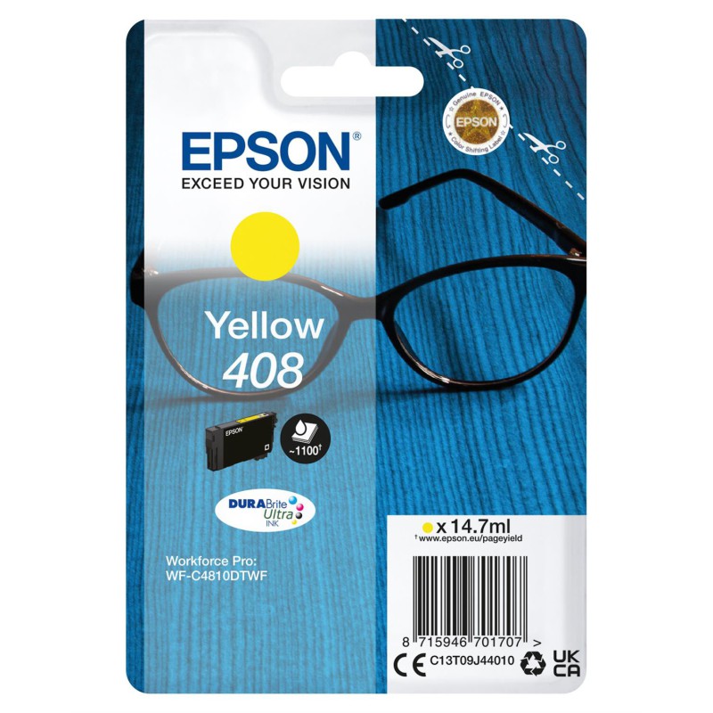 Epson 408 Yellow Blækpatron – 14,7 ml | Original Epson Kvalitet