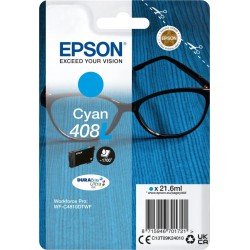 Epson 408L Cyan Blækpatron – 21,6ml  | Original Epson Blæk