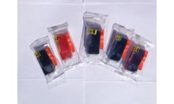 Sæt (5 stk) PGI 525 BK, CLI 526 BK,C,M,Y, kompatible patroner m/chip