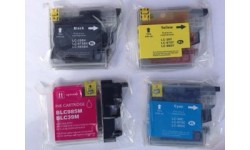 Sæt (4 stk)  LC 985 BK,C,M,Y, kompatible patroner