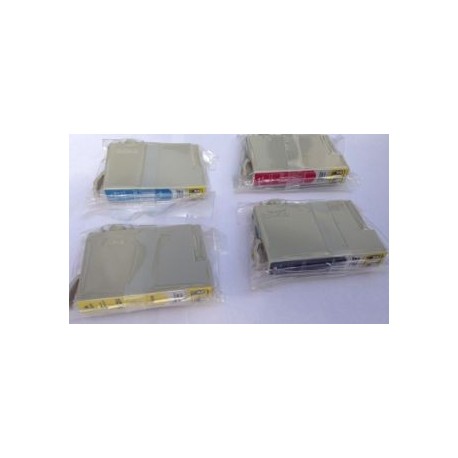 Sæt (4 stk) T128-1 BK,T128-2 C, T128-3 M, T128-4 Y, kompatible patroner