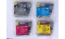 Sæt (4 stk) af LC 980 BK+C+M+Y, kompatible patroner