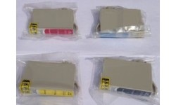 Sæt (4 stk) af TO711 BK-TO712 C-TO713 M-TO714 Y, kompatible patroner