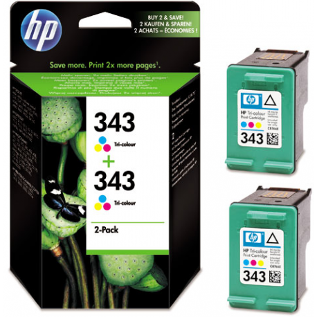 HP 343 - dualpack - CMY originale patron